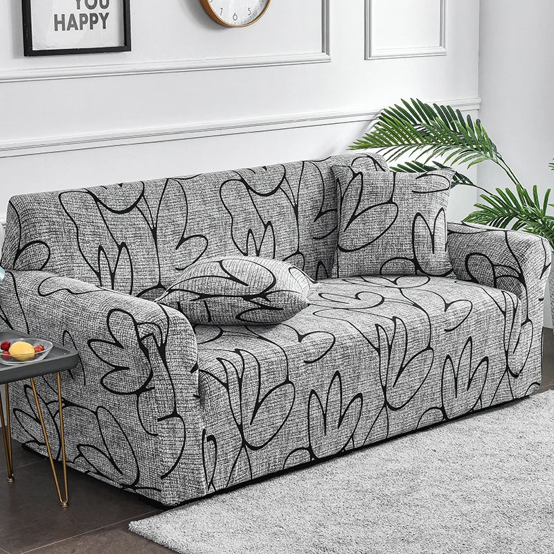 FamilyHomeDecor™ Flower Printed Spandex Sofa Protector