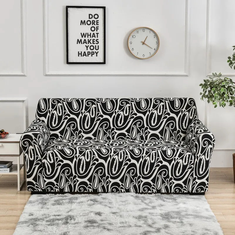 FamilyHomeDecor™ Flower Printed Spandex Sofa Protector