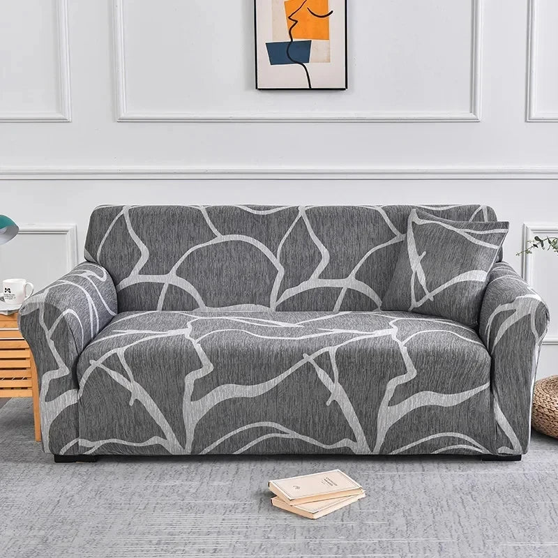 FamilyHomeDecor™ Flower Printed Spandex Sofa Protector