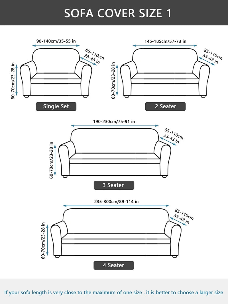 FamilyHomeDecor™ Flower Printed Spandex Sofa Protector