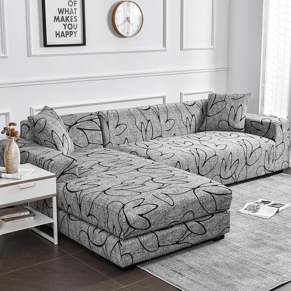 FamilyHomeDecor™ Flower Printed Spandex Sofa Protector