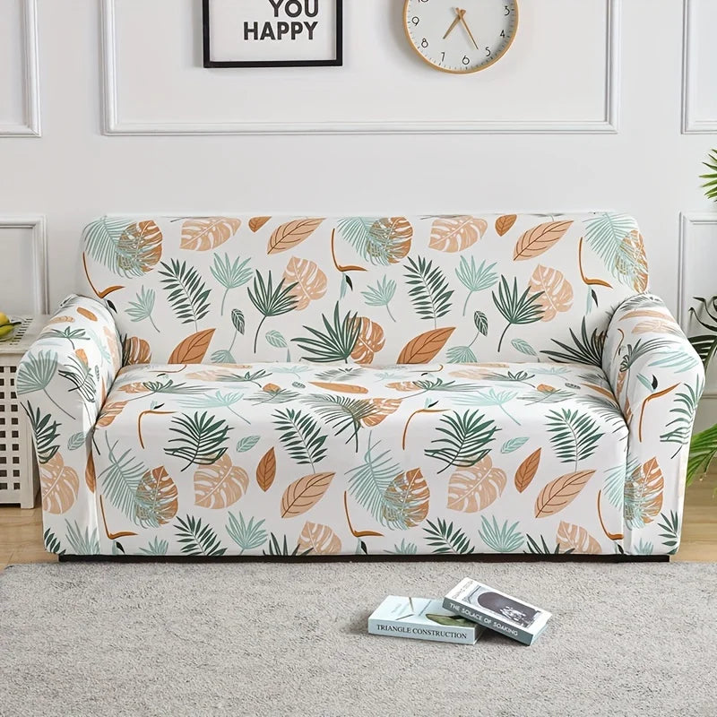 FamilyHomeDecor™ Flower Printed Spandex Sofa Protector