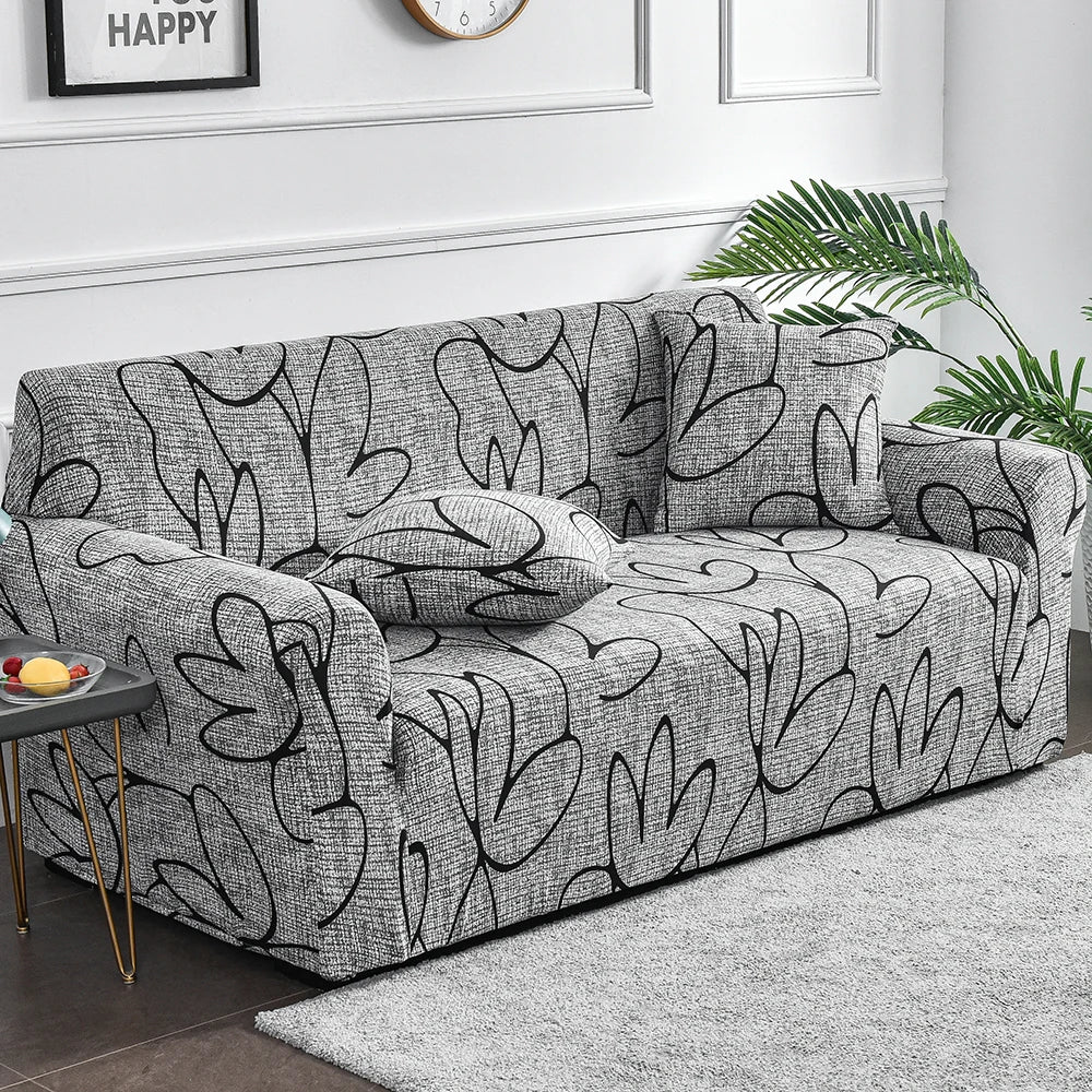 FamilyHomeDecor™ Flower Printed Spandex Sofa Protector