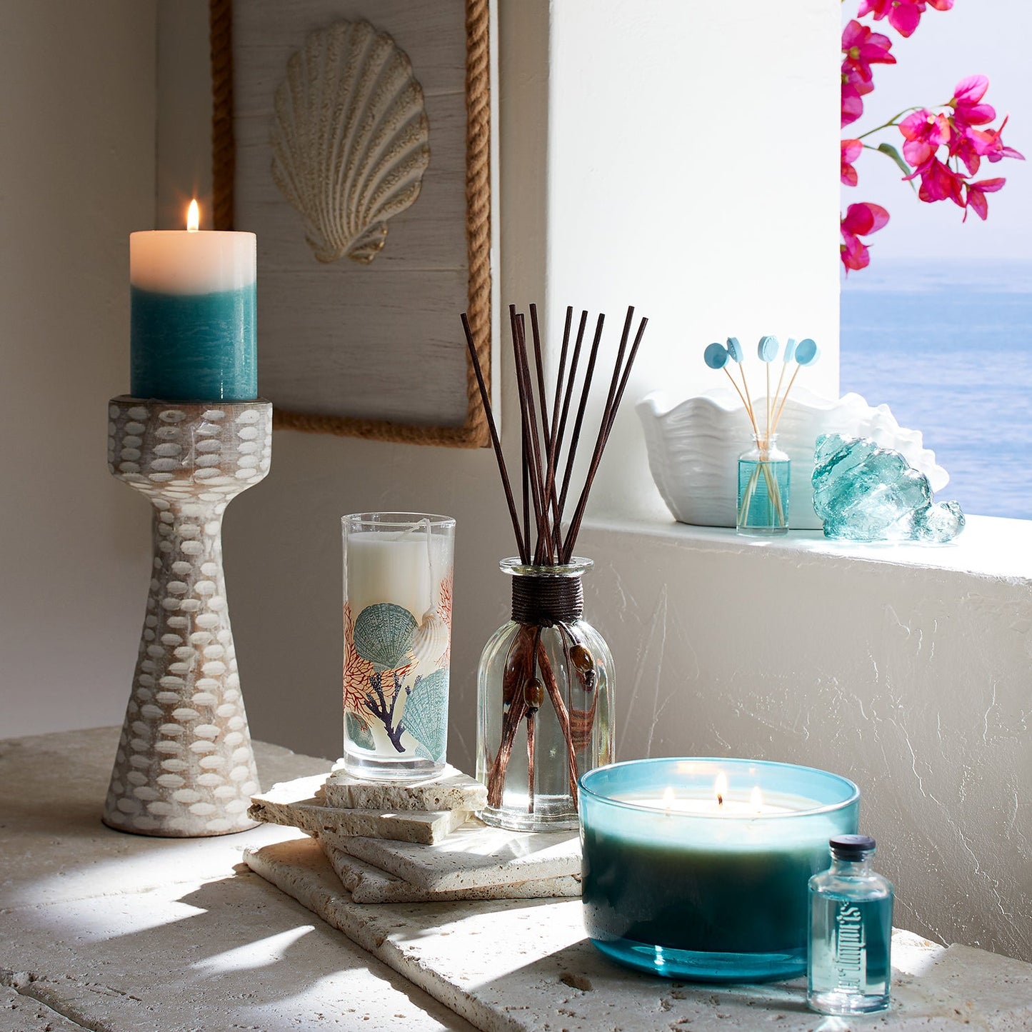 Pier 1 Sea Air Filled 3-Wick Candle 14oz