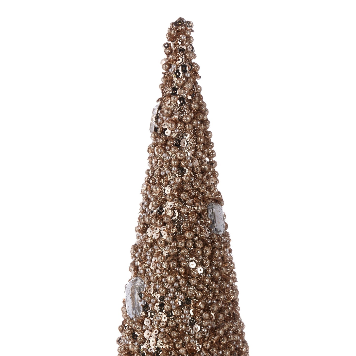 Pier 1 Gold Sparkle Beaded Set of 3 Cones - Pier 1