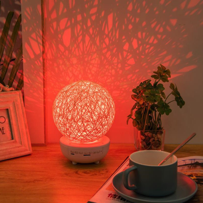 Rechargeable Rattan Ball Dimmable Table Lamp