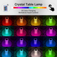 Luxurious 16 Colors LED Crystal Lamp Rose Light with Touch and Remote-Control Table Lamps