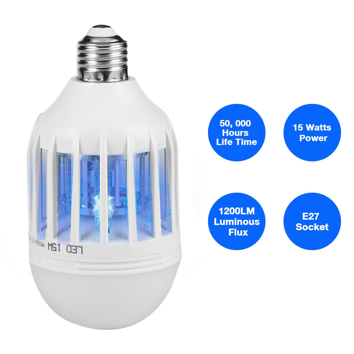Fly Trap Killer Light Bulb Lamp for Indoor and Outdoor