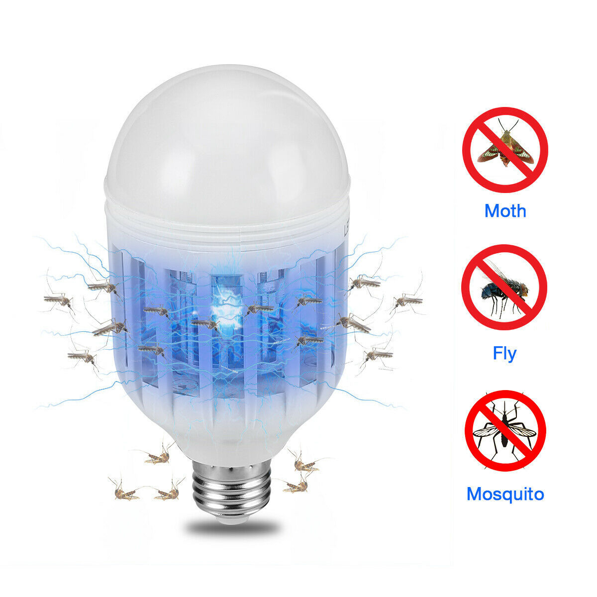 Fly Trap Killer Light Bulb Lamp for Indoor and Outdoor