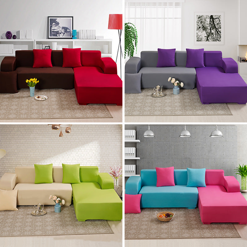 Solid Corner Sofa Covers - Elastic Material Sofa Protector Cover