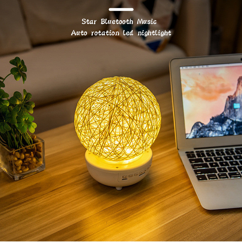 Rechargeable Rattan Ball Dimmable Table Lamp