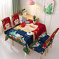 FAMILYHOMEDECOR™ Christmas Waterproof Polyester Tablecloth Santa2