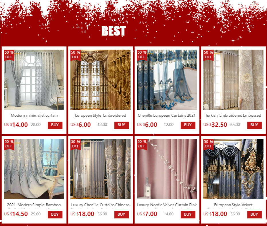 FamilyHomeDecor™ Embroidered Windows Curtains