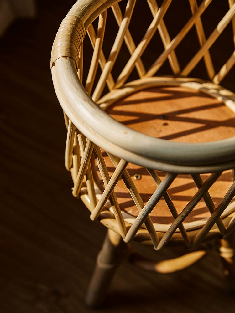 Na Flower House Nordic Instagram Style Living Room Plant Bamboo Weaved Flower Basket Decoration Monstera Deliciosa Rattan Woven Flowerpot Balcony Flower Stand