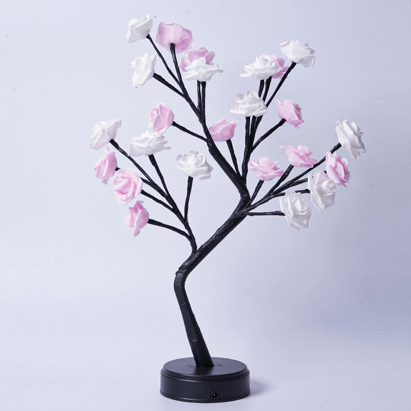 FamilyHomeDecor™ Rose Flower Tree Table Lamp Decoration USB Operated