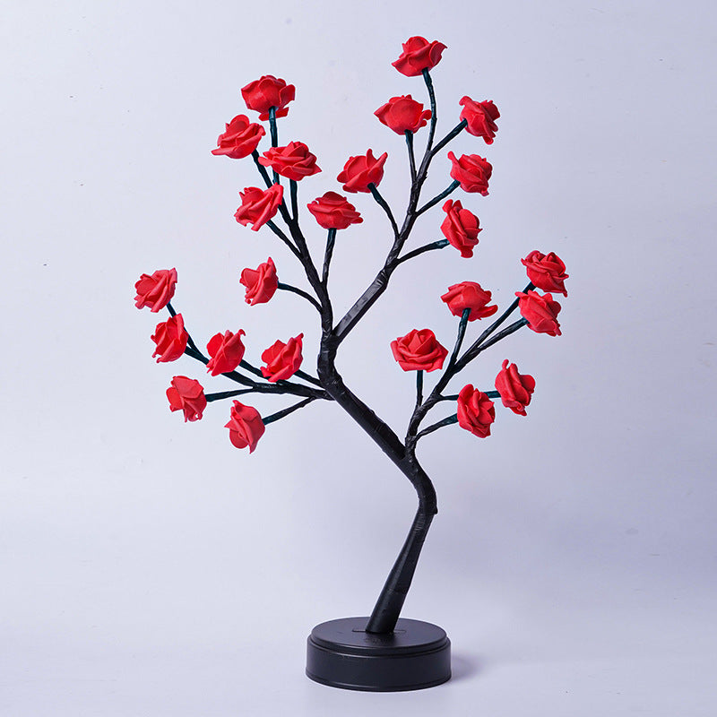 FamilyHomeDecor™ Rose Flower Tree Table Lamp Decoration USB Operated