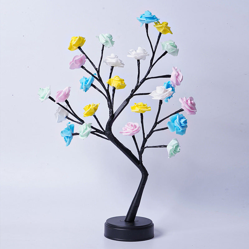 FamilyHomeDecor™ Rose Flower Tree Table Lamp Decoration USB Operated