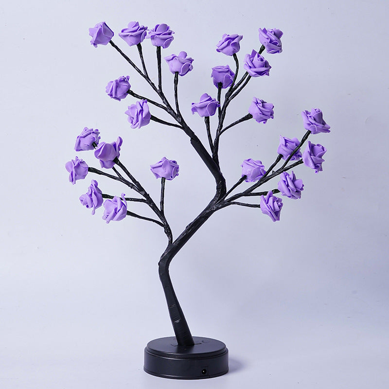 FamilyHomeDecor™ Rose Flower Tree Table Lamp Decoration USB Operated