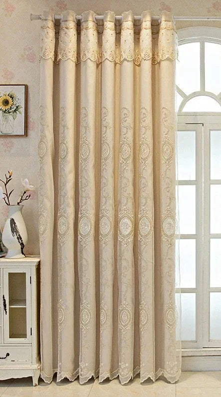 FamilyHomeDecor™ Luxury Double-layer Custom Embroidery Curtains