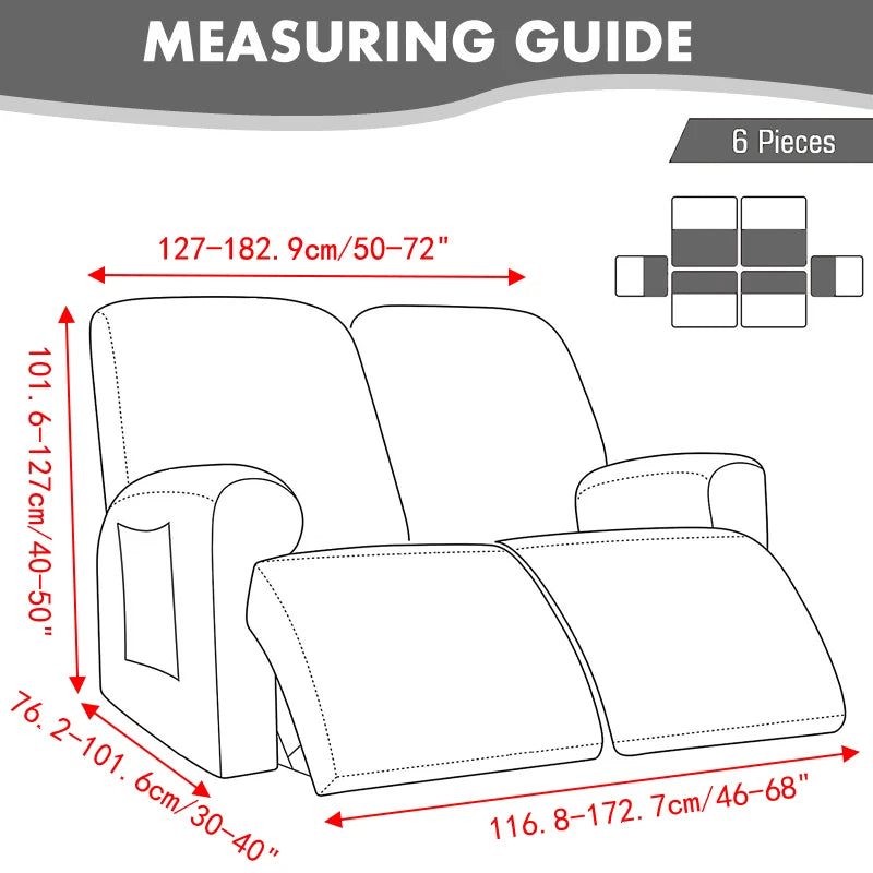 FamilyHomeDecor™ Recliner Elastic Velvet Sofa Slipcover