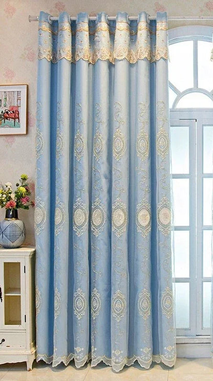 FamilyHomeDecor™ Luxury Double-layer Custom Embroidery Curtains