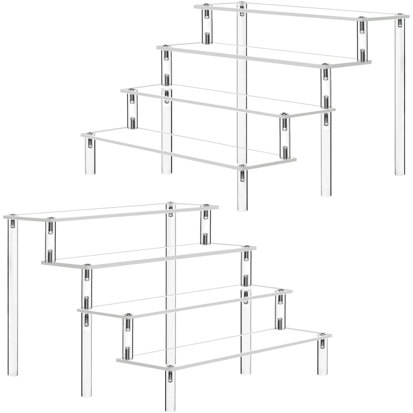 1-5 Tier Acrylic Clear Display Stand for Perfume, Cupcake, Doll, Amiibo Funko POP Figures