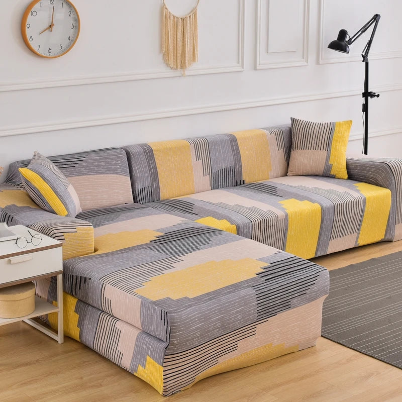 Elastic Sofa Cover for Living Room 1/2/3/4-Seater anti-slip Sofa Cover and L-Shaped couch.