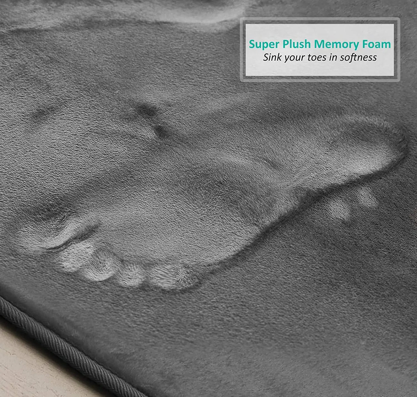 FamilyHomeDecor™ 3PC Velvet Memory Foam Bathroom Rugs