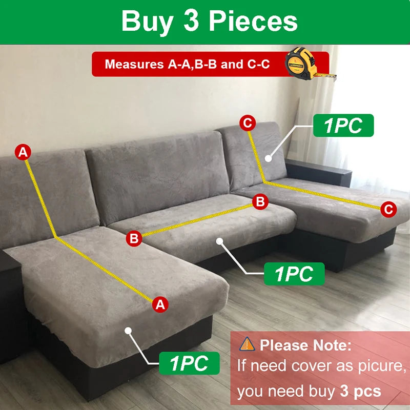 Elastic Sofa Cover for Living Room 1/2/3/4-Seater anti-slip Sofa Cover and L-Shaped couch.