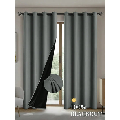 FamilyHomeDecor™ Easy Sliding Curtains Total Blackout