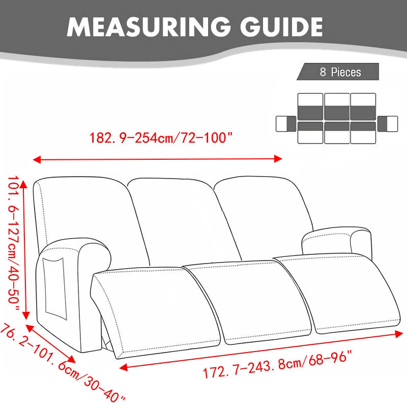 FamilyHomeDecor™ Recliner Elastic Velvet Sofa Slipcover