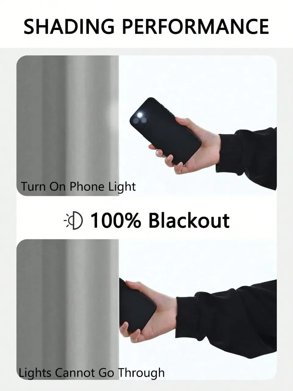 FamilyHomeDecor™ Easy Sliding Curtains Total Blackout
