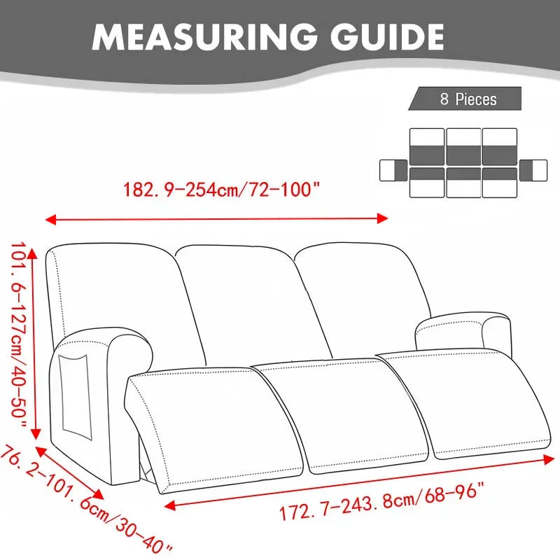 FamilyHomeDecor™ Recliner Elastic Velvet Sofa Slipcover
