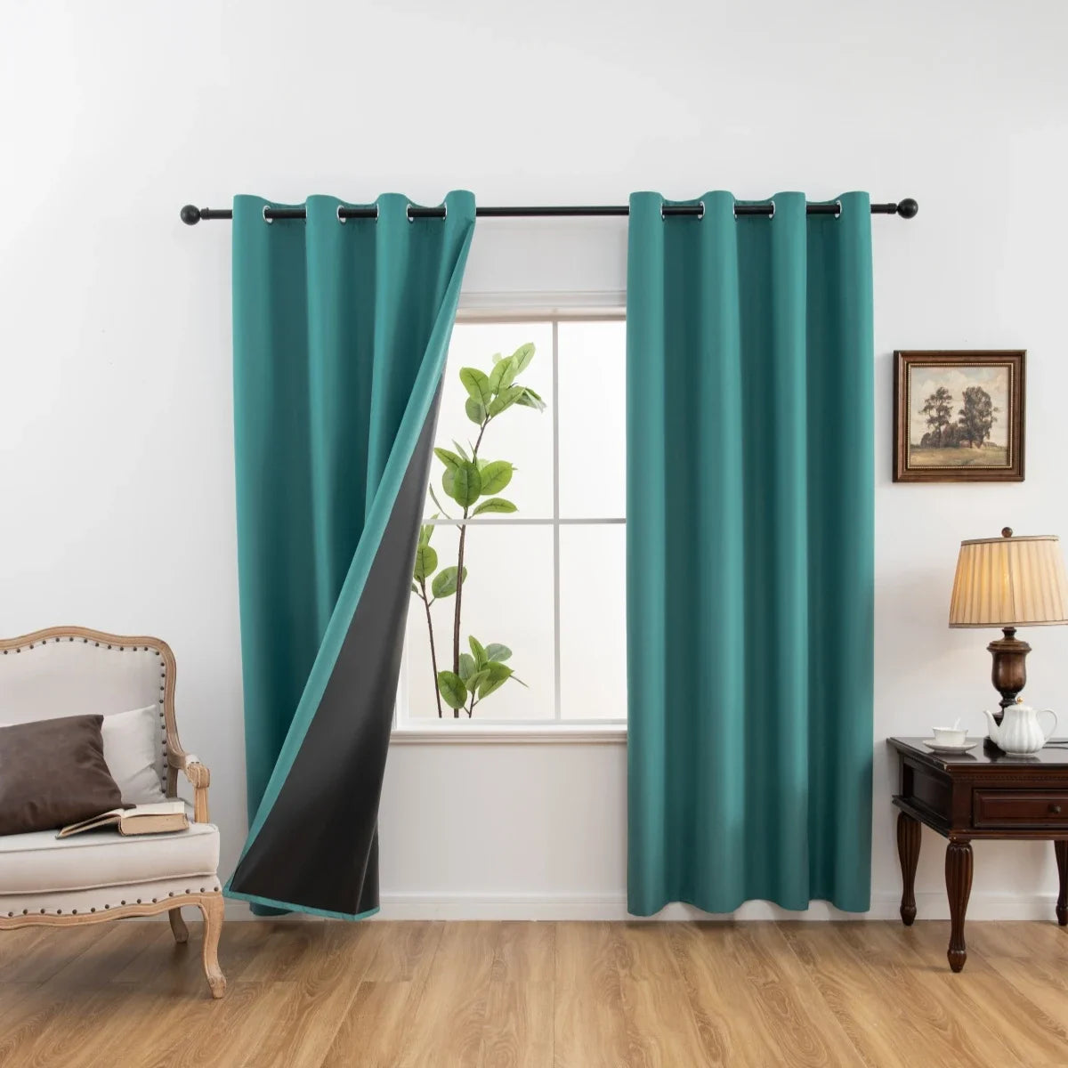 FamilyHomeDecor™ Easy Sliding Curtains Total Blackout