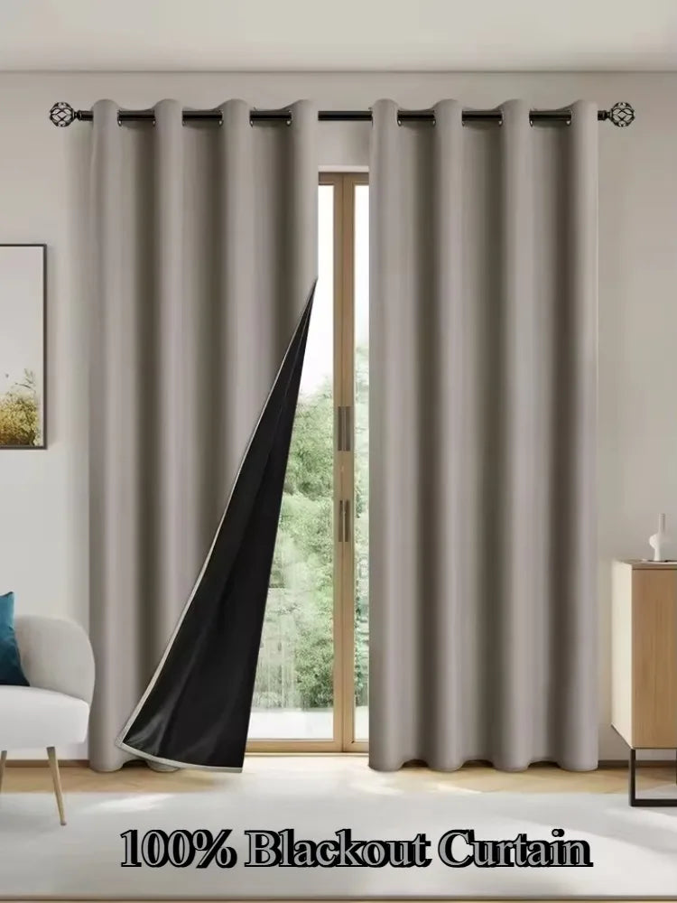 FamilyHomeDecor™ Easy Sliding Curtains Total Blackout