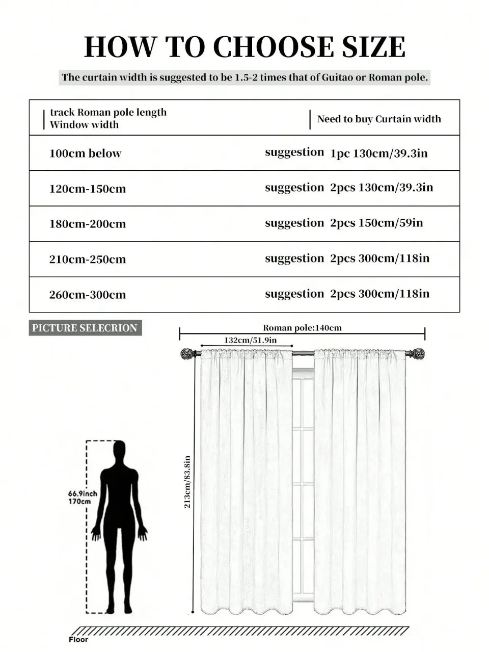 FamilyHomeDecor™ Easy Sliding Curtains Total Blackout