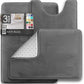 FamilyHomeDecor™ 3PC Velvet Memory Foam Bathroom Rugs