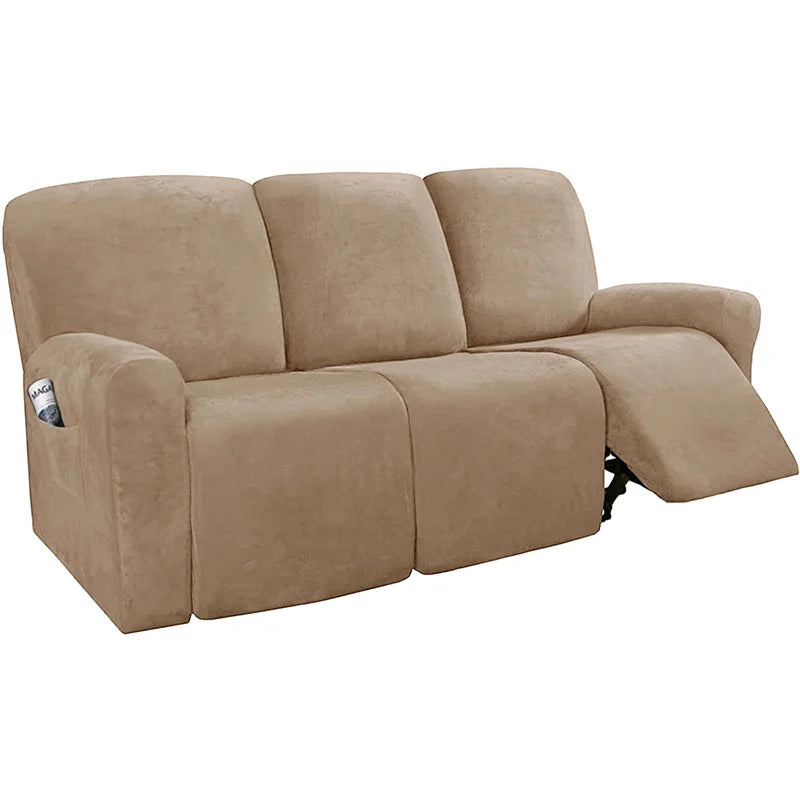 FamilyHomeDecor™ Recliner Elastic Velvet Sofa Slipcover