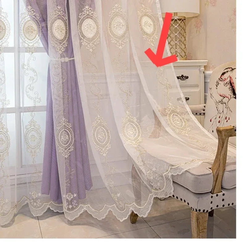 FamilyHomeDecor™ Luxury Double-layer Custom Embroidery Curtains