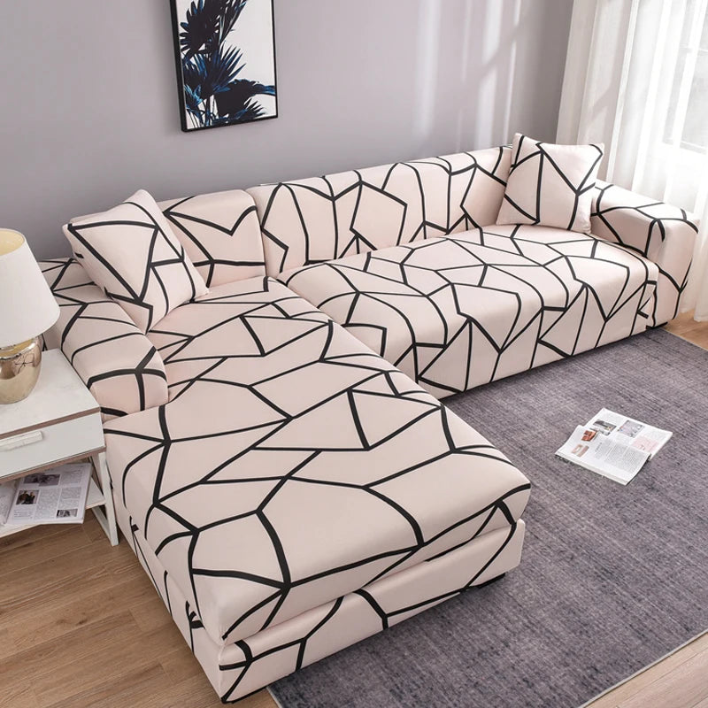 Elastic Sofa Cover for Living Room 1/2/3/4-Seater anti-slip Sofa Cover and L-Shaped couch.