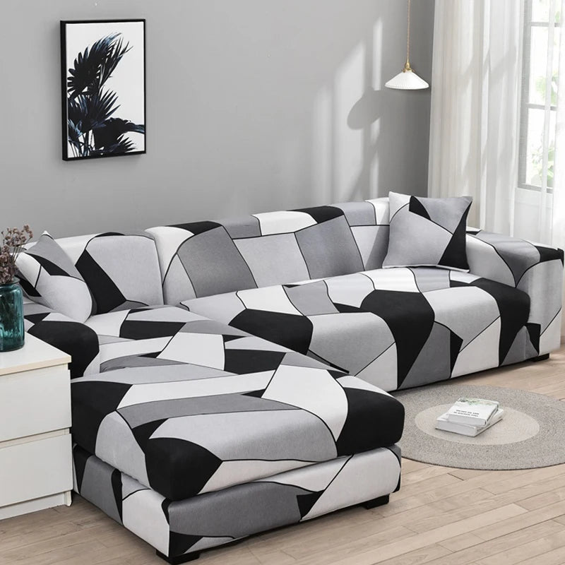 Elastic Sofa Cover for Living Room 1/2/3/4-Seater anti-slip Sofa Cover and L-Shaped couch.