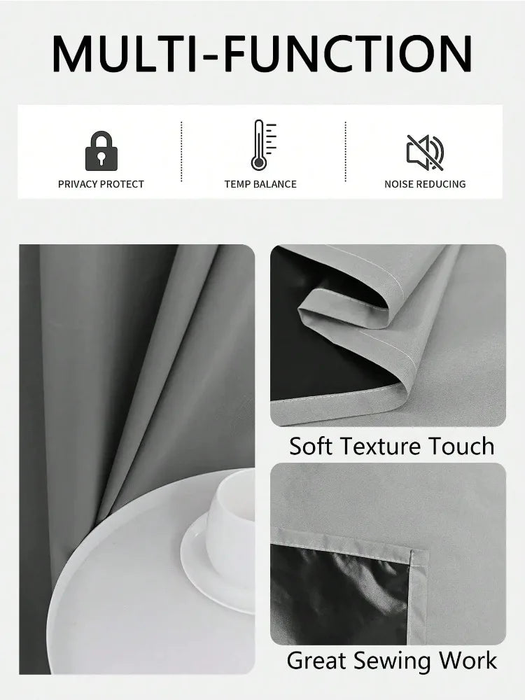 FamilyHomeDecor™ Easy Sliding Curtains Total Blackout