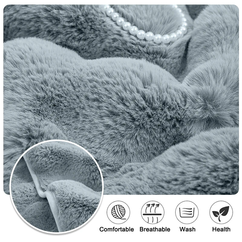 Thicken Rabbit Plush Universal Non-Slip Super Soft Couch Cushion