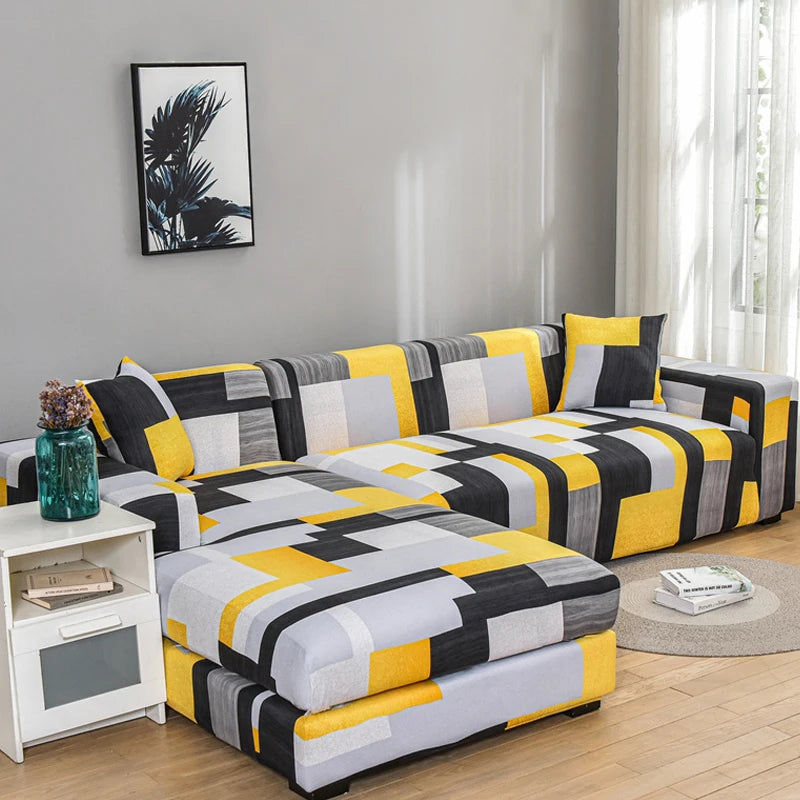Elastic Sofa Cover for Living Room 1/2/3/4-Seater anti-slip Sofa Cover and L-Shaped couch.