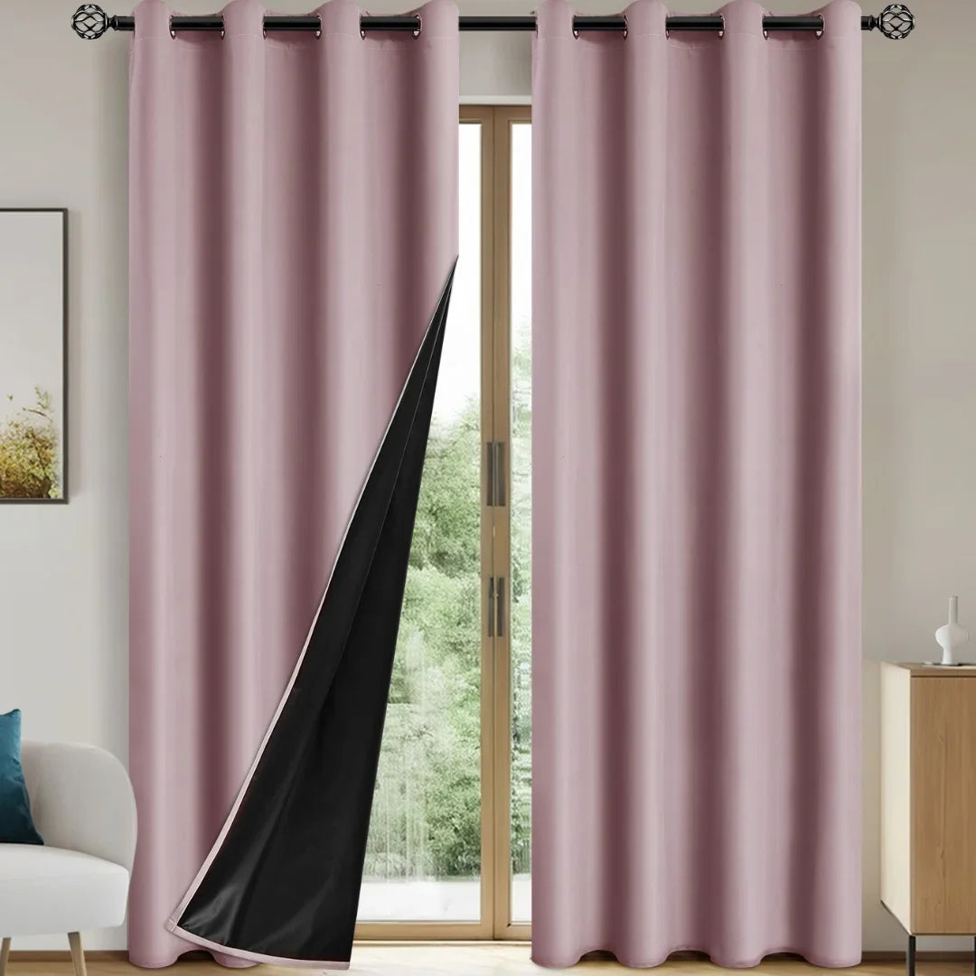 FamilyHomeDecor™ Easy Sliding Curtains Total Blackout