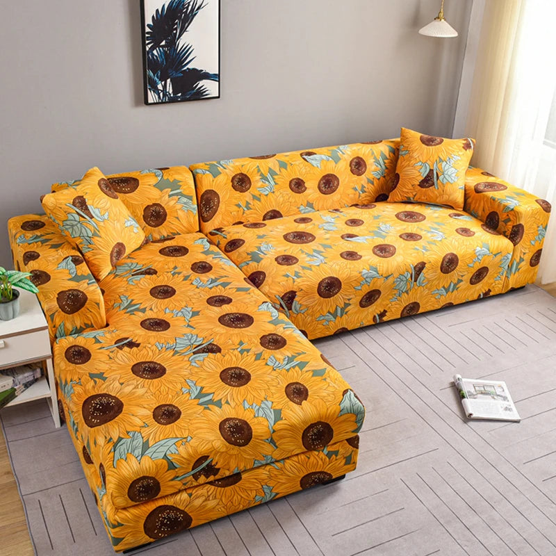Elastic Sofa Cover for Living Room 1/2/3/4-Seater anti-slip Sofa Cover and L-Shaped couch.