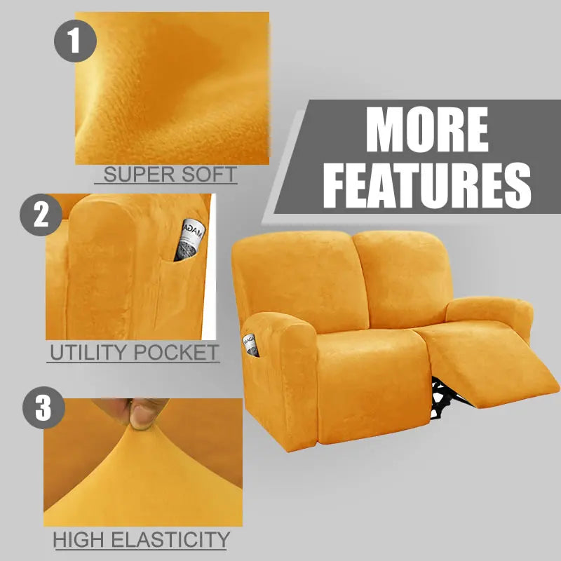 FamilyHomeDecor™ Recliner Elastic Velvet Sofa Slipcover