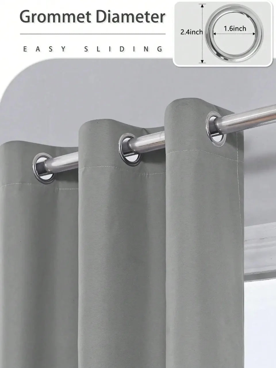 FamilyHomeDecor™ Easy Sliding Curtains Total Blackout