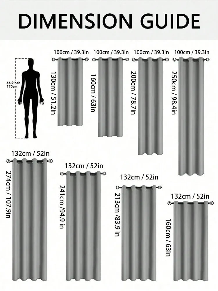 FamilyHomeDecor™ Easy Sliding Curtains Total Blackout