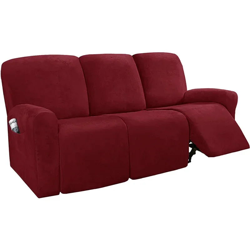 FamilyHomeDecor™ Recliner Elastic Velvet Sofa Slipcover